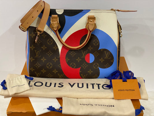 Authentic Louis Vuitton Game On Speedy Bandouliere 30